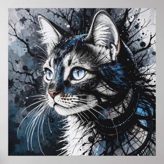 Zeitgenössische Katze Poster (Vorne)