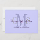 Zeitgenössische + klassische monogramm Hochzeitsei Einladung (Vorderseite)