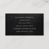 Zeitgenössische Kreismuster Schwarz-weiße Textur Visitenkarte (Rückseite)