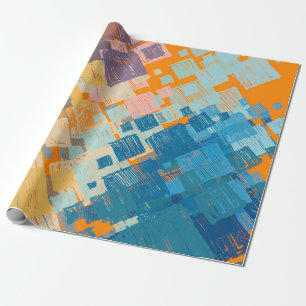Zeitgenössische Kunst. Farbenfrohe Textur. Moderne Geschenkpapier