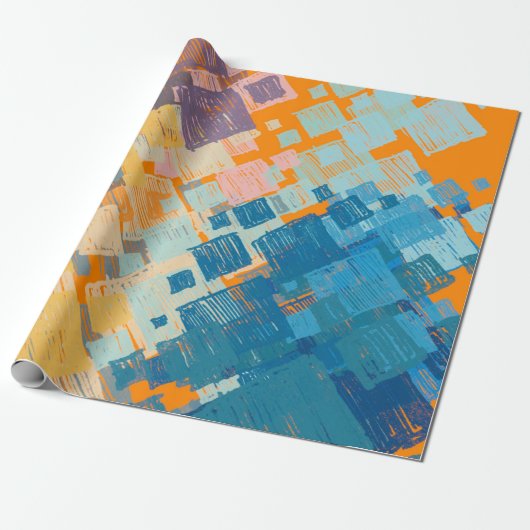 Zeitgenössische Kunst. Farbenfrohe Textur. Moderne Geschenkpapier (Ungerollt)