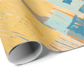 Zeitgenössische Kunst. Farbenfrohe Textur. Moderne Geschenkpapier (Rolleneckpunkt)