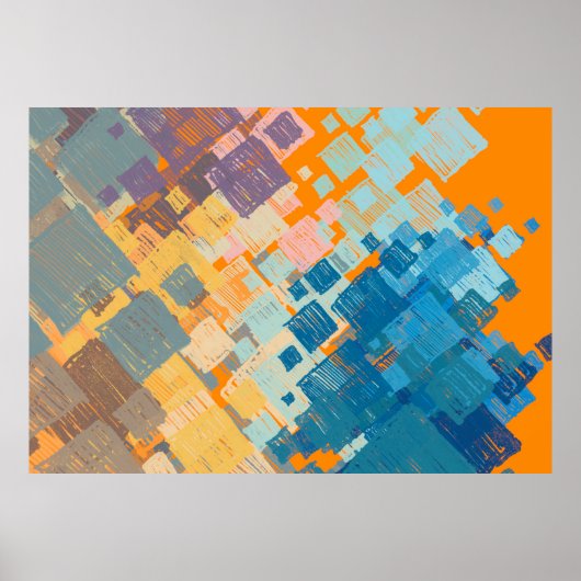 Zeitgenössische Kunst. Farbenfrohe Textur. Moderne Poster (Vorne)