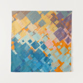 Zeitgenössische Kunst. Farbenfrohe Textur. Moderne Wandteppich (Vorderseite (Horizontal))