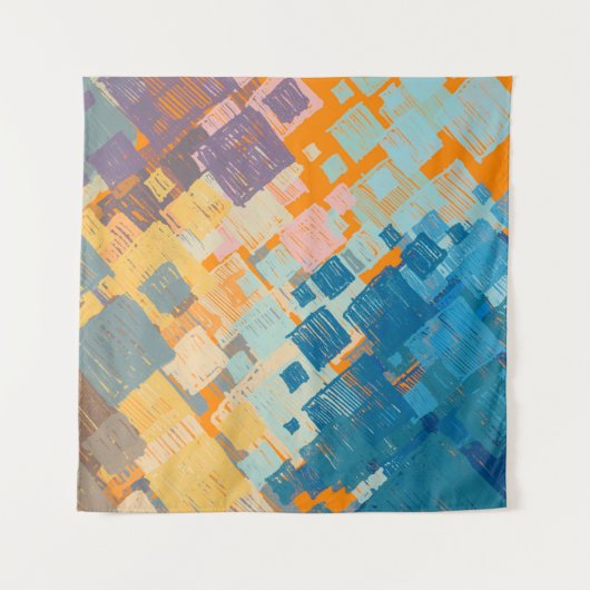 Zeitgenössische Kunst. Farbenfrohe Textur. Moderne Wandteppich (Vorderseite)