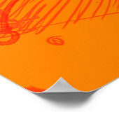 Zeitgenössische Kunst. Handgemachte Kunst. Farbenf Poster (Ecke)