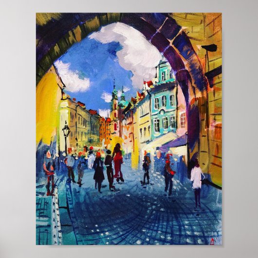 Zeitgenössische Kunst , Malerei , Prag Poster (Vorne)
