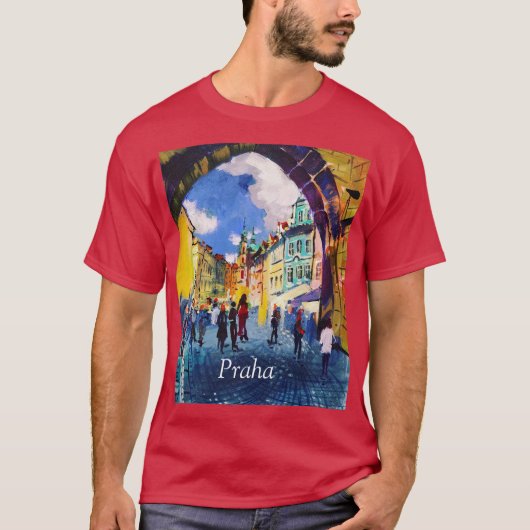 Zeitgenössische Kunst , Malerei , Prag T-Shirt (Vorderseite)