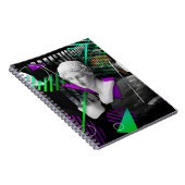 Zeitgenössische Kunstcollage mit Gipskopfstatur Notizblock (Rechte Seite)