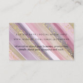 Zeitgenössische künstlerische Pinselstriche | Gold Visitenkarte (Rückseite)