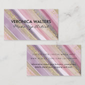 Zeitgenössische künstlerische Pinselstriche | Gold Visitenkarte (Vorne/Hinten)