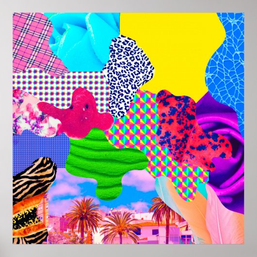 Zeitgenössische Kunstsammlung. Mix stilvolle Textu Poster (Vorne)