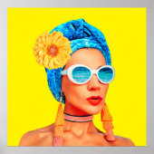 Zeitgenössische Kunstsammlung. Urlaubsmode Mädchen Poster (Vorne)