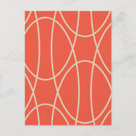 Zeitgenössische Kurven Abstraktes Design Postkarte