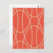 Zeitgenössische Kurven Abstraktes Design Postkarte (Vorne/Hinten)