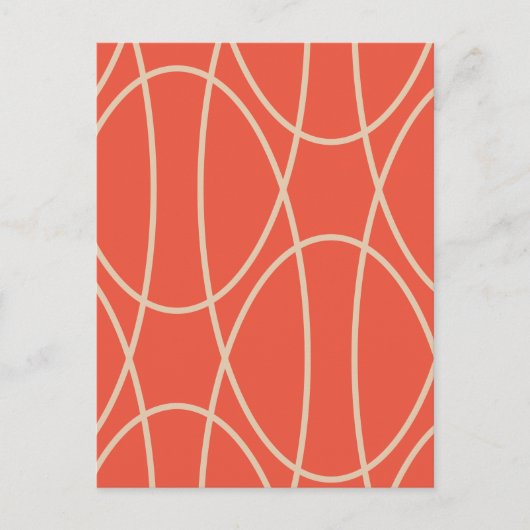 Zeitgenössische Kurven Abstraktes Design Postkarte (Vorderseite)