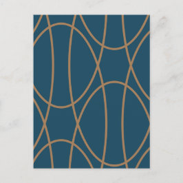 Zeitgenössische Kurven Abstraktes Design Postkarte