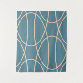 Zeitgenössische Kurven Abstraktes Design Wandteppich (Vorderseite)