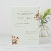 Zeitgenössische Leichtmetallhochzeit Einladung (Stehend Vorderseite)