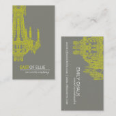 Zeitgenössische Leuchter-Visitenkarte Visitenkarte (Vorne/Hinten)