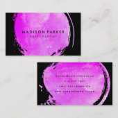 Zeitgenössische Lila Wasserfarbe gebürstet Visitenkarte (Vorne/Hinten)