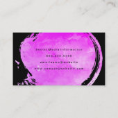 Zeitgenössische Lila Wasserfarbe gebürstet Visitenkarte (Rückseite)