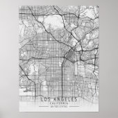 Zeitgenössische Los Angeles California Street Map Poster (Vorne)
