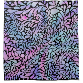 Zeitgenössische Meerjungblätter Duschvorhang