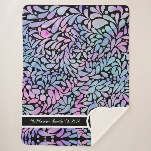 Zeitgenössische Meerjungblätter Sherpadecke (Vorderseite)