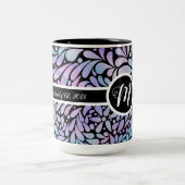 Zeitgenössische Meerjungblätter Zweifarbige Tasse (Mittel)