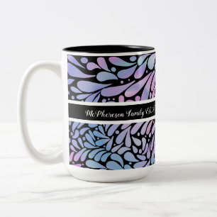 Zeitgenössische Meerjungblätter Zweifarbige Tasse