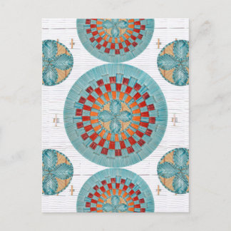 Zeitgenössische Mi'kmaq Quill Inspiriert Postkarte