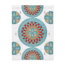 Zeitgenössische Mi'kmaq Quill Inspiriert Postkarte