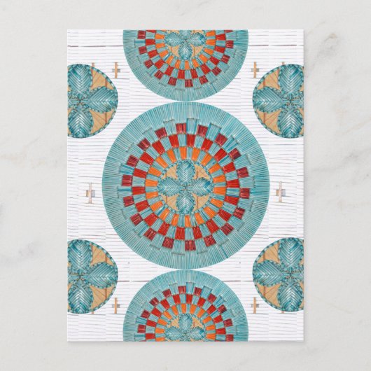 Zeitgenössische Mi'kmaq Quill Inspiriert Postkarte (Vorderseite)