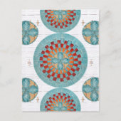 Zeitgenössische Mi'kmaq Spulen-inspirierte Postkarte (Vorderseite)