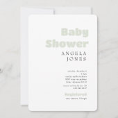 Zeitgenössische Minidusche Einladung (Vorderseite)