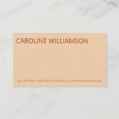 Zeitgenössische Minimal Bold Typografie Terracotta Visitenkarte (Rückseite)