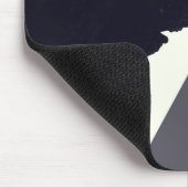 Zeitgenössische Minimalistic Schwarzweiss-Kunst Mousepad (Ecke)