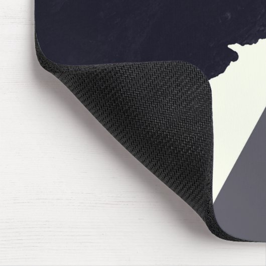 Zeitgenössische Minimalistic Schwarzweiss-Kunst Mousepad (Ecke)