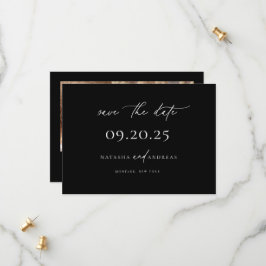 Zeitgenössische Minimalistische Hochzeit speichern Save The Date