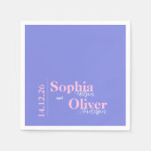 Zeitgenössische Minimalistische Hochzeit von Lilac Serviette (Vorderseite)