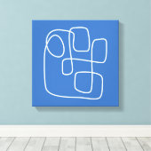 Zeitgenössische Minimalistische Linien Kunst Zeich Leinwanddruck (Insitu (Holzboden))