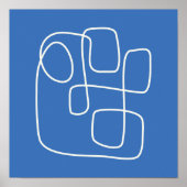 Zeitgenössische Minimalistische Linien Kunst Zeich Poster (Vorne)