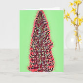 Zeitgenössische Mod Weihnachtsbaum-Weihnachtskarte Karte (Gelbe Blume)