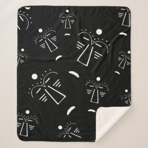 Zeitgenössische moderne abstrakte schwarze Gesicht Sherpadecke