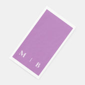 Zeitgenössische Mongram Orchid-Hochzeit Serviette (Ecke)