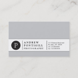 Zeitgenössische Monogramm-Visitenkarte Visitenkarte