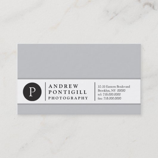 Zeitgenössische Monogramm-Visitenkarte Visitenkarte (Vorderseite)