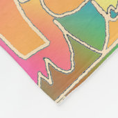 Zeitgenössische Mosaik-Mischung Fleecedecke (Ecke)