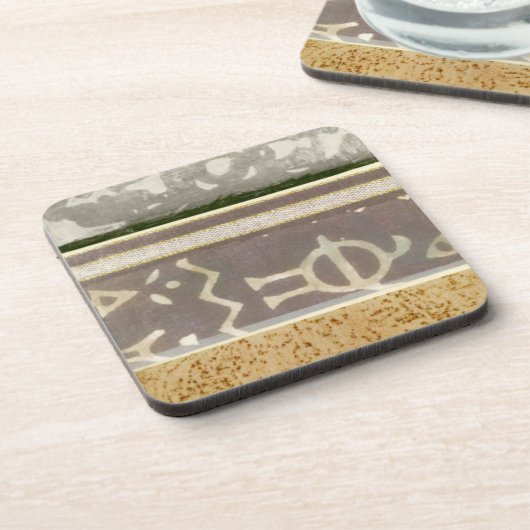 Zeitgenössische Mustermalerei Getränkeuntersetzer (Linke Seite)